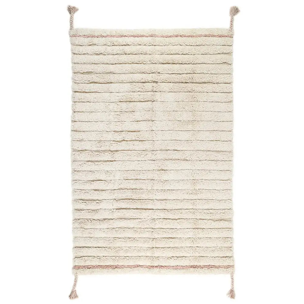Tapis chambre enfant coton lavable DALIA NUDE - Sueños de Cigueña