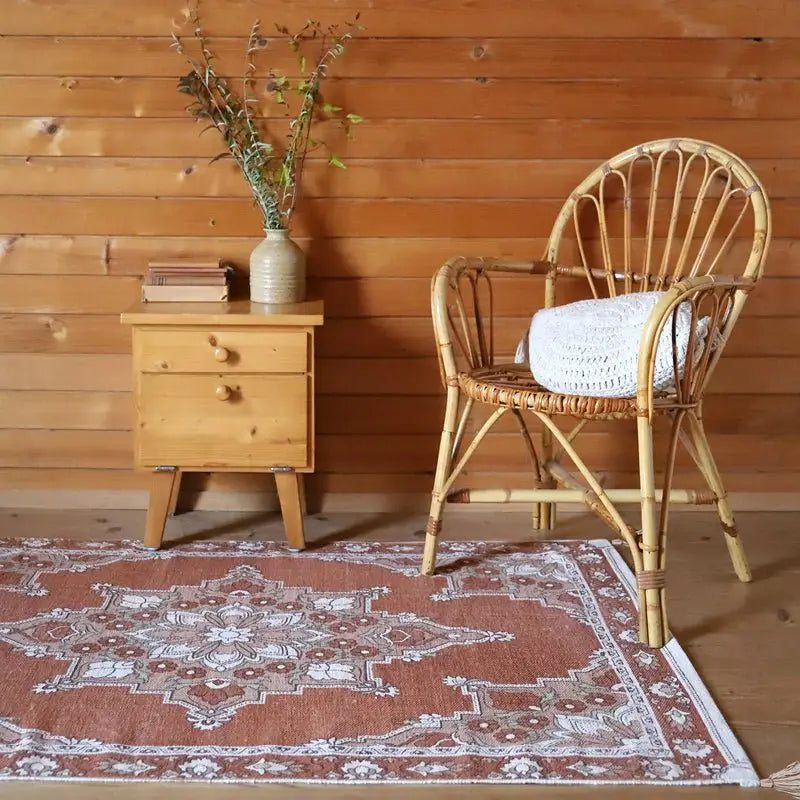 Tapis coton imprimé motif bohème LALITHA - Sueños de Cigueña