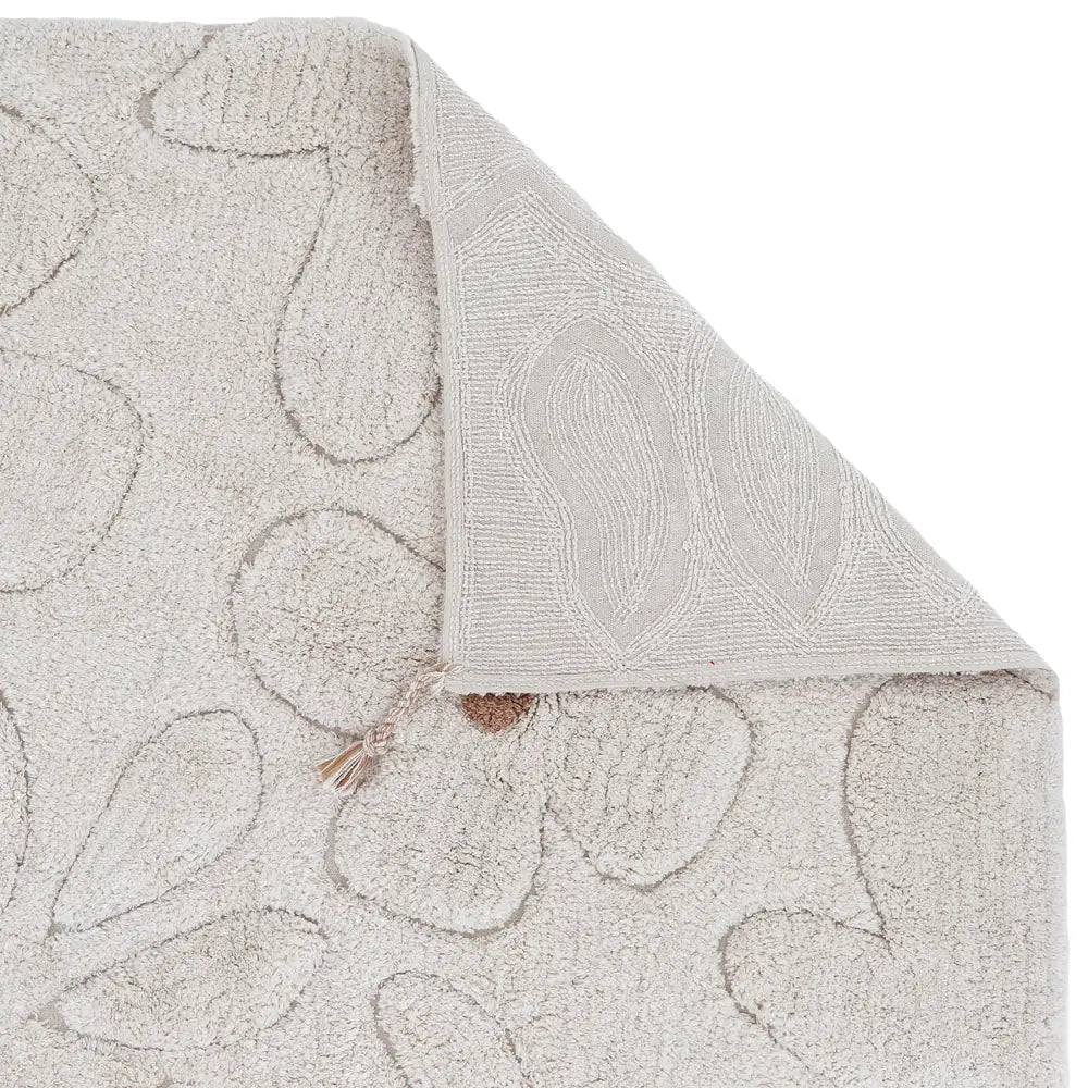 Alfombra infantil de algodón lavable con estampado de flores GENTLE FLORA - Sueños de Cigueña