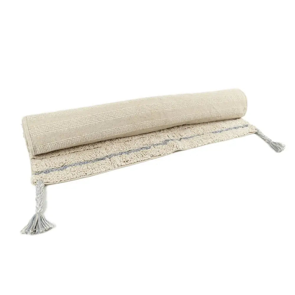 Tapis chambre enfant coton lavable DALIA BLEU - Sueños de Cigueña