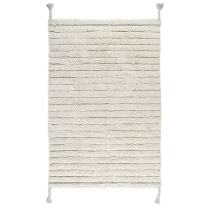 Tapis chambre enfant coton lavable DALIA BLEU - Sueños de Cigueña