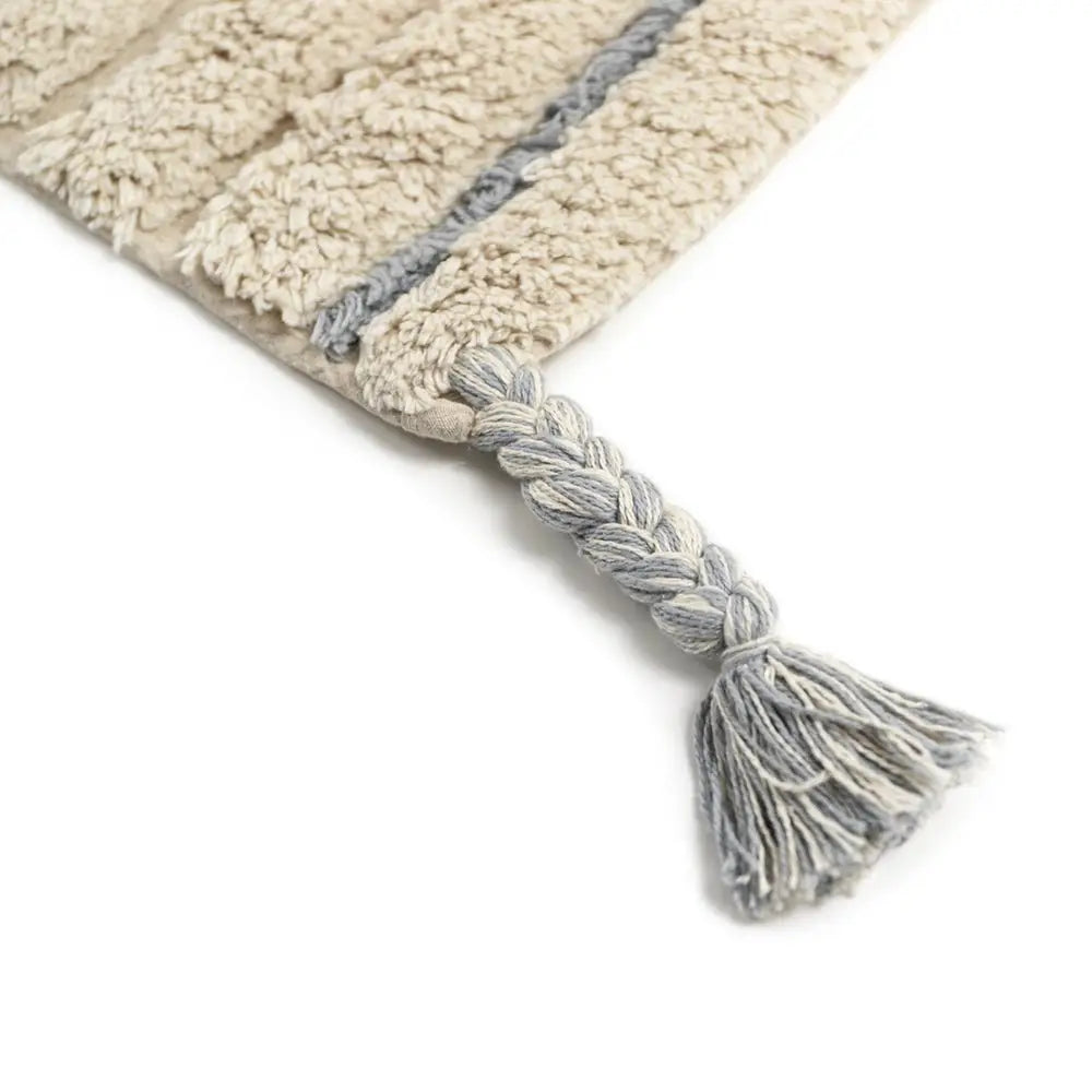 Tapis chambre enfant coton lavable DALIA BLEU - Sueños de Cigueña