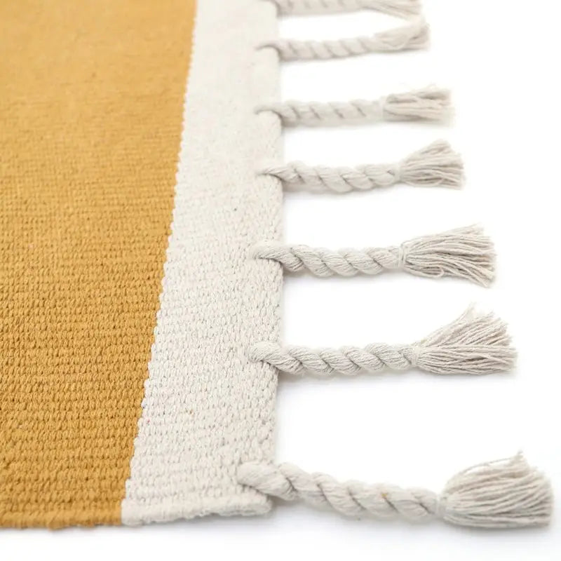 Tapis coton LISBOA MOUTARDE - Sueños de Cigueña