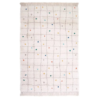 Tapis chambre enfant à pois multicolores RITTAH M - Sueños de Cigueña