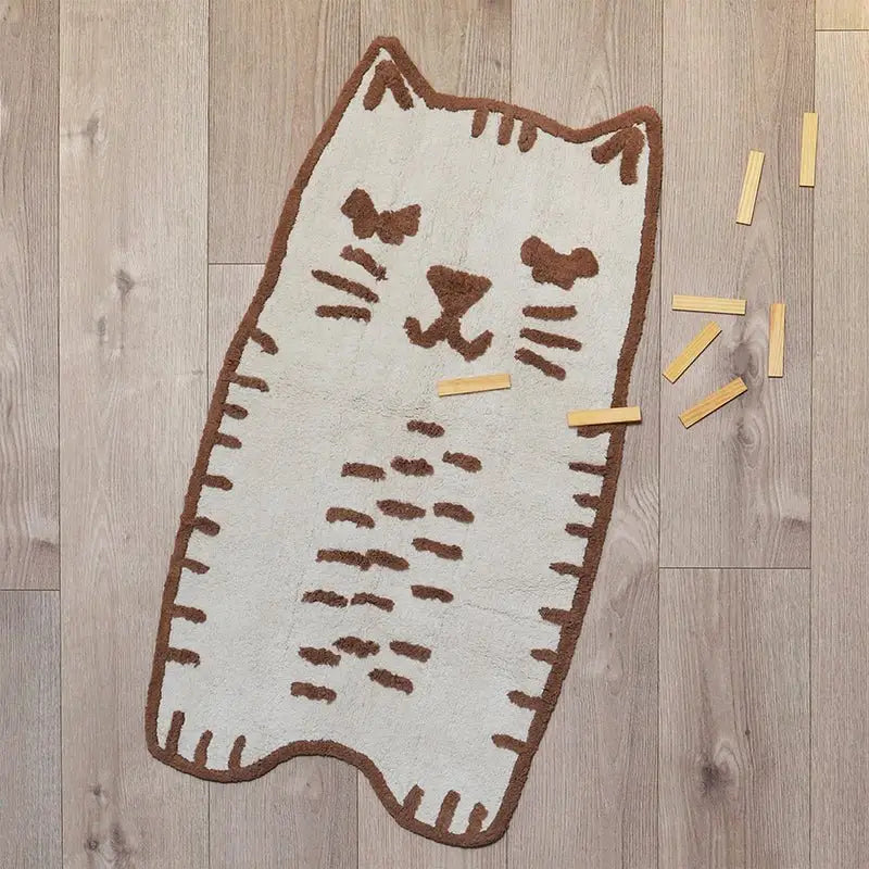 Tapis chambre enfant coton lavable petit chat LITTLE CHARLIE - Sueños de Cigueña