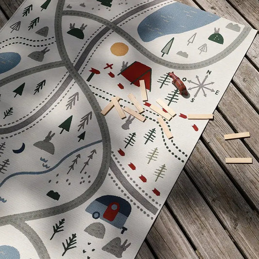 Tapis de jeu enfant indoor & outdoor LITTLE CAMPER - Sueños de Cigueña