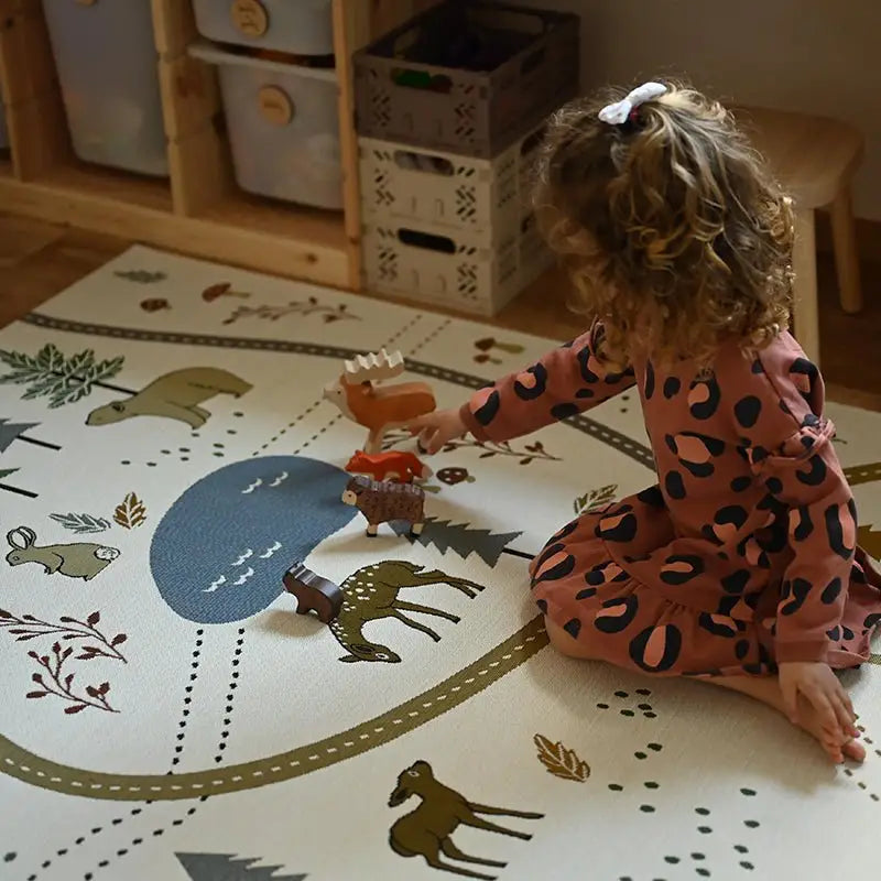 Tapis de jeu enfant indoor & outdoor LITTLE FOREST - Sueños de Cigueña