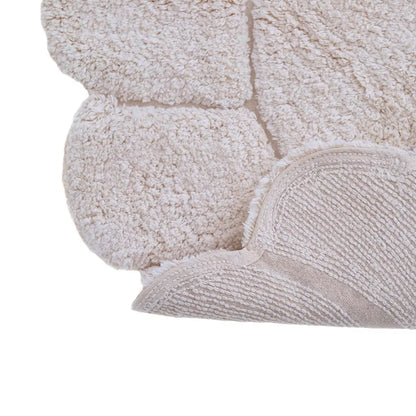 Tapis chambre enfant coton lavable rond finition "pétales" GABRIELLE - Sueños de Cigueña