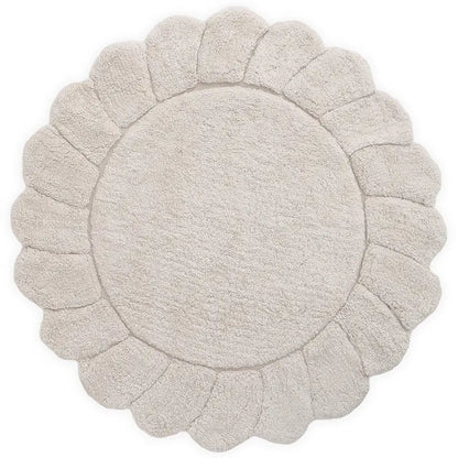 Tapis chambre enfant coton lavable rond finition "pétales" GABRIELLE - Sueños de Cigueña