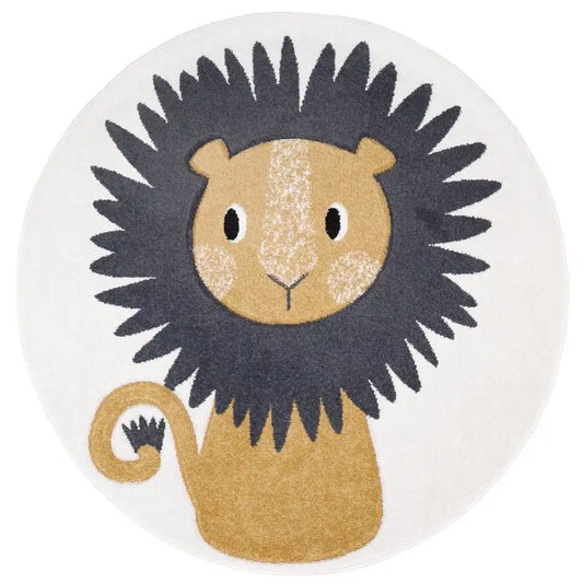 Tapis chambre enfant rond petit lion JAGGO - Sueños de Cigueña