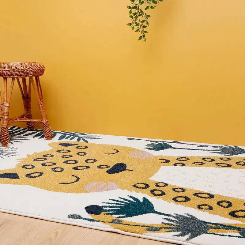 Tapis chambre enfant léopard SÖREN - Sueños de Cigueña
