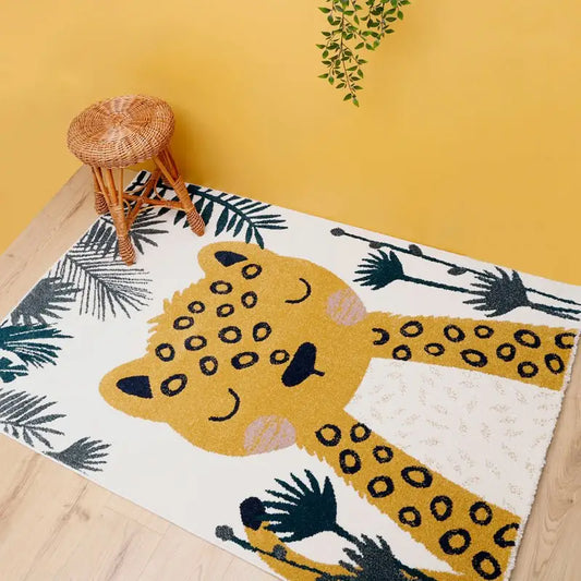 Tapis chambre enfant léopard SÖREN - Sueños de Cigueña