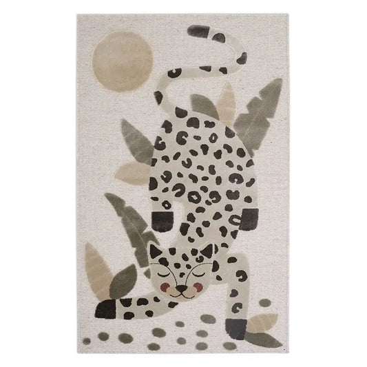 Tapis chambre enfant LITTLE JAGUAR IVOIRE - Sueños de Cigueña