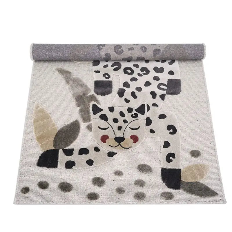 Tapis chambre enfant LITTLE JAGUAR IVOIRE - Sueños de Cigueña