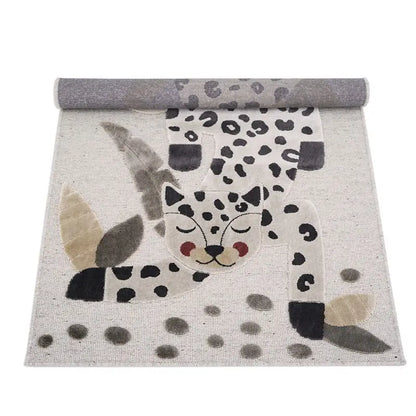 Tapis chambre enfant LITTLE JAGUAR IVOIRE - Sueños de Cigueña