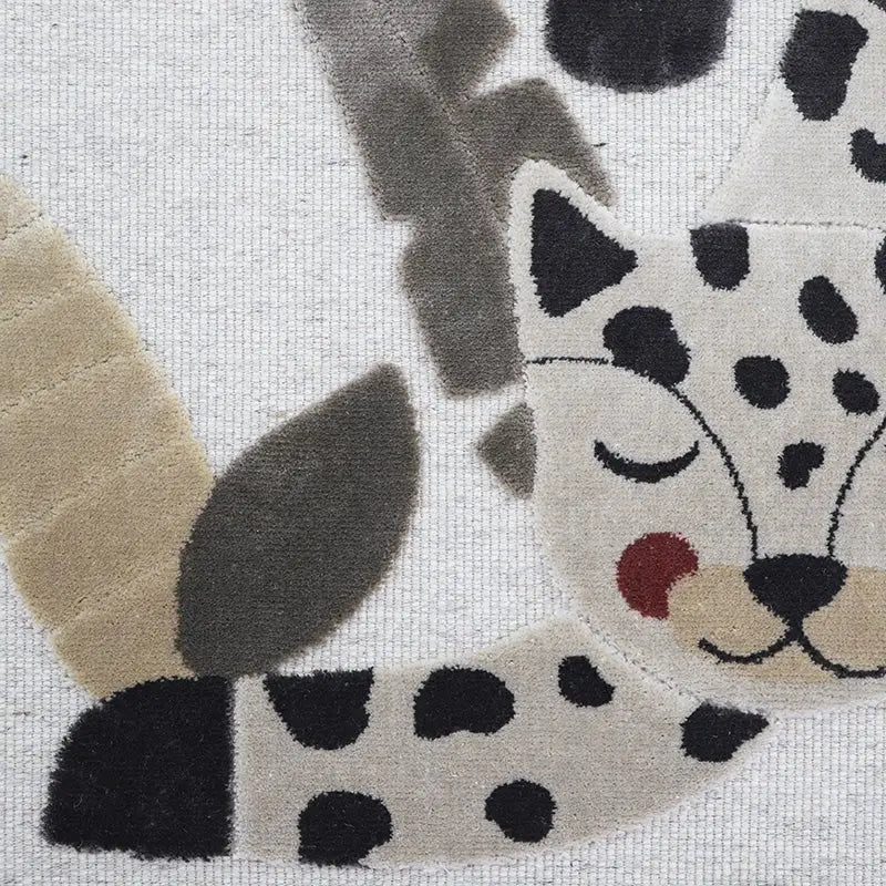 Tapis chambre enfant LITTLE JAGUAR IVOIRE - Sueños de Cigueña
