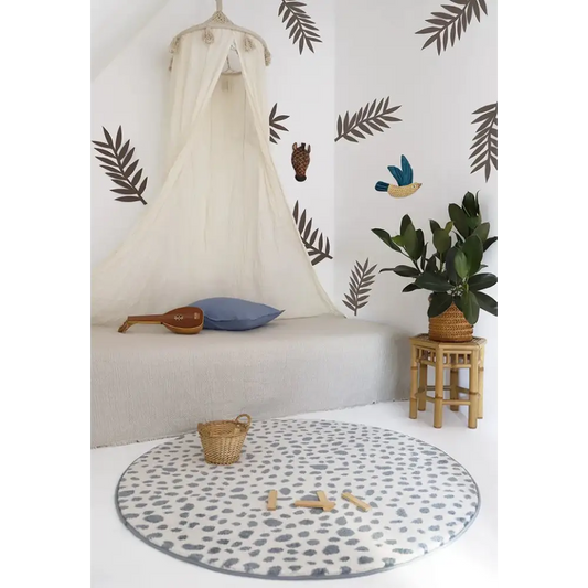 Alfombra Infantil MALDÄ SILVER BLUE - Sueños de Cigueña