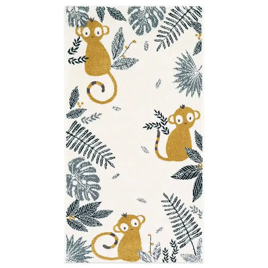 Alfombra Infantil MONKEY PARADISE MIEL - Sueños de Cigueña