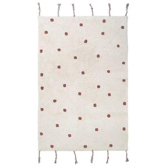 Alfombra Infantil NÜMI AMBRE con lunares - Sueños de Cigueña