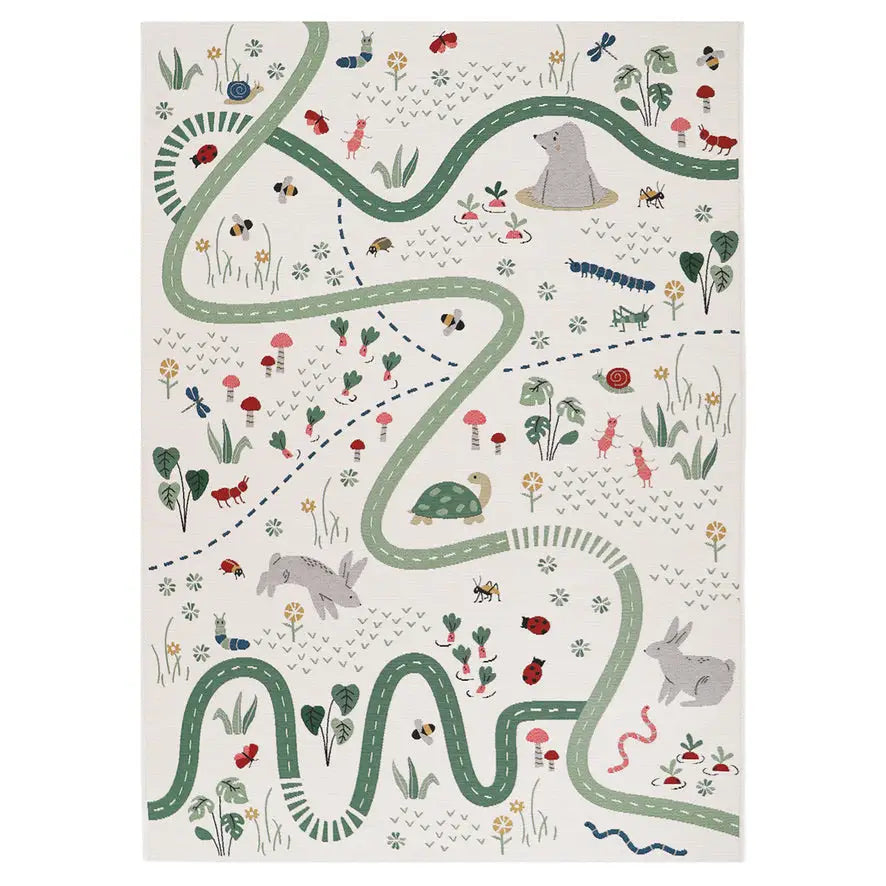 Alfombra Infantil PLAYRUG GARDEN LIFE 123x80 - Sueños de Cigueña 