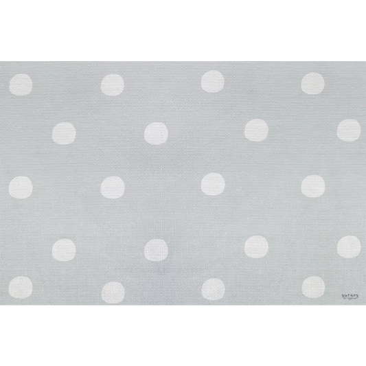 Alfombra Vinilica 120x160 Mod. DOTS - AZUL GRIS - Alfombra