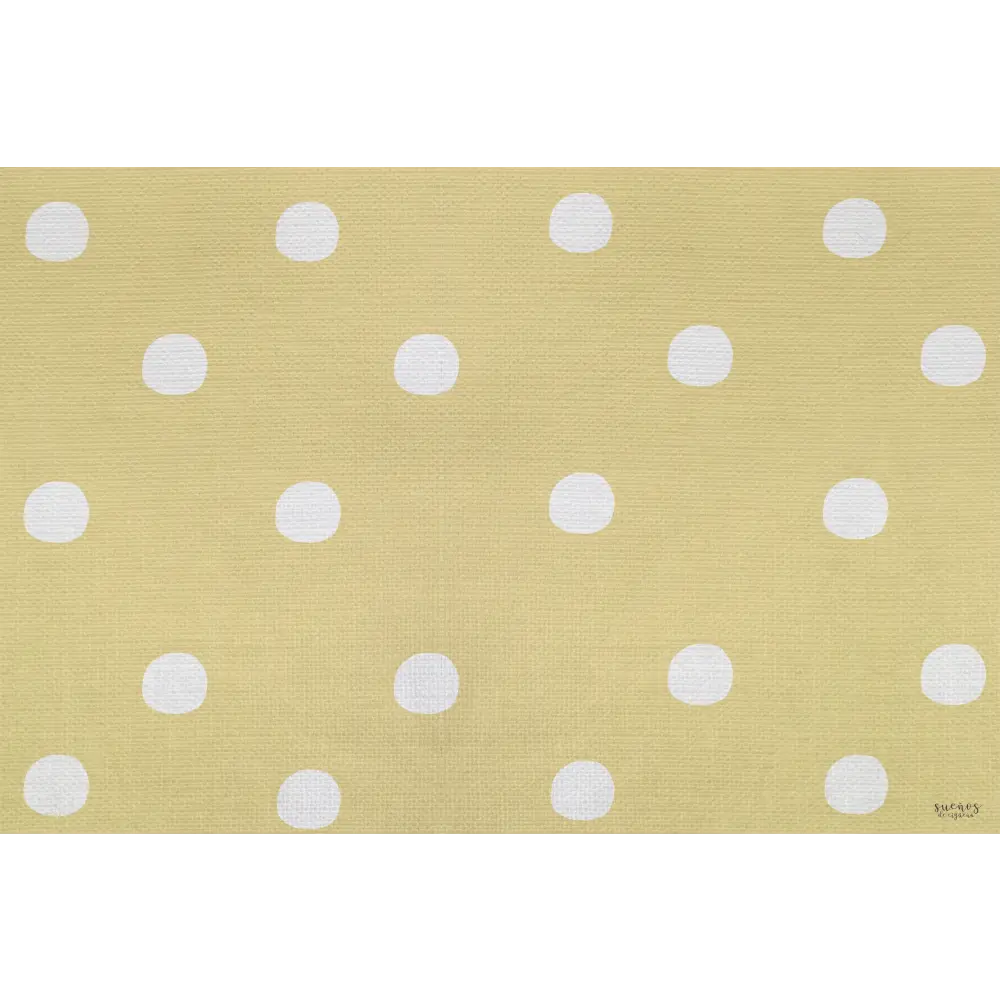 Alfombra Vinilica 120x160 Mod. DOTS - MOSTAZA - Alfombra