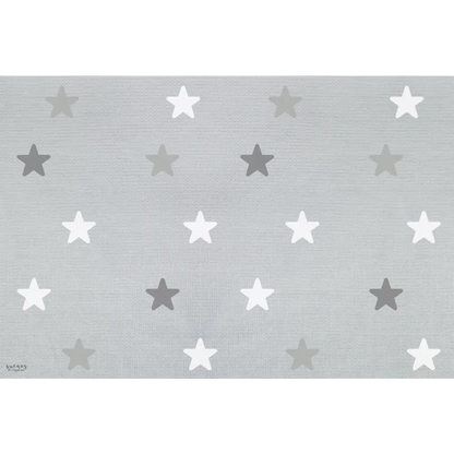 Alfombra Vinilica 120x160 Mod. STARS - AZUL GRIS - Alfombra