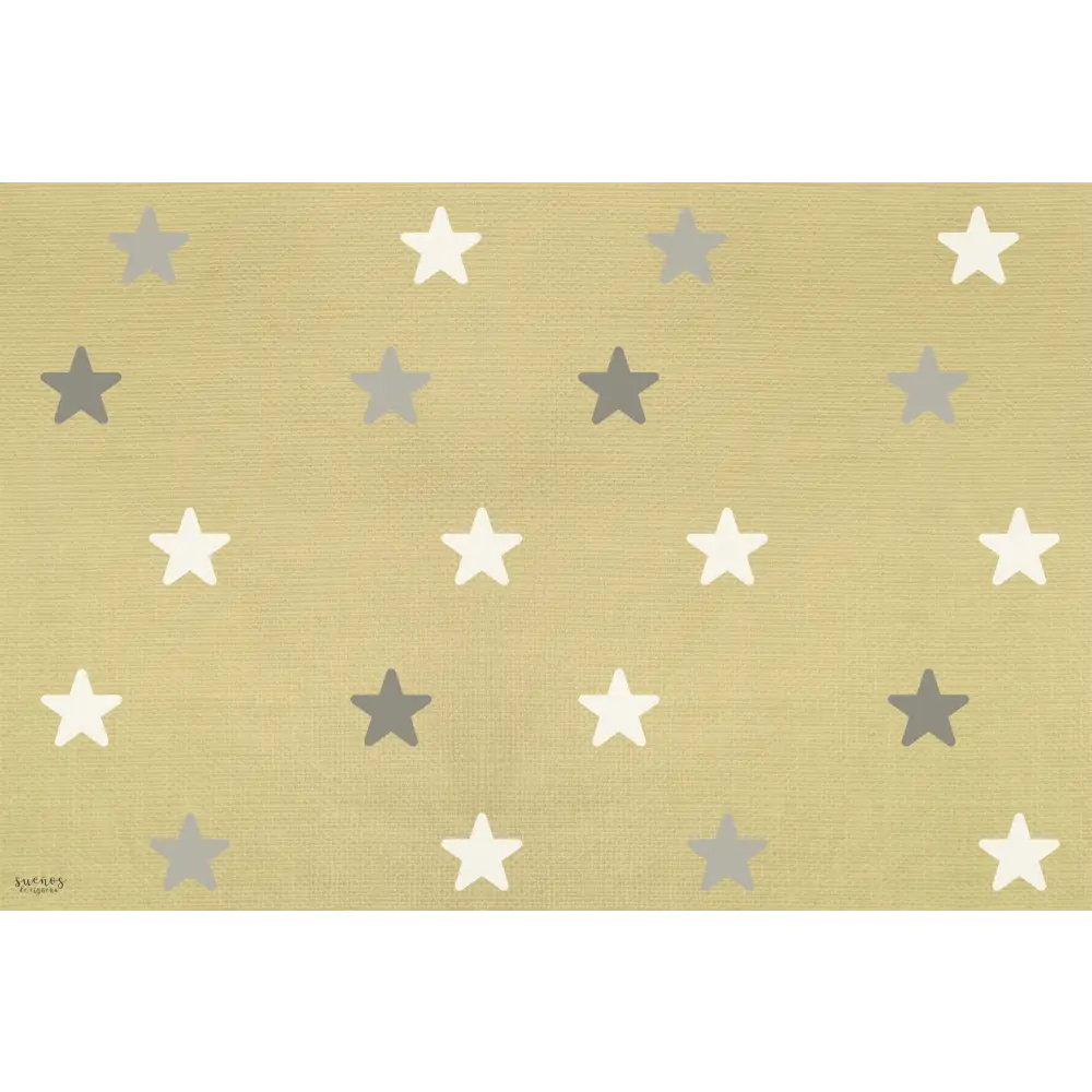 Alfombra Vinilica 120x160 Mod. STARS - MOSTAZA - Alfombra