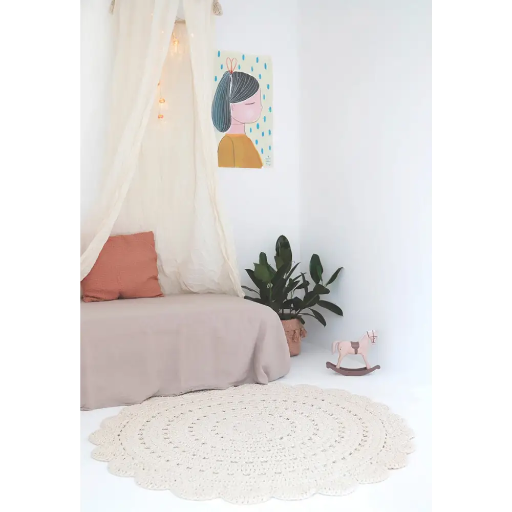 ALMA ECRU tapis enfant crochet - Sueños de Cigueña