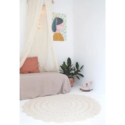 ALMA ECRU tapis enfant crochet - Sueños de Cigueña