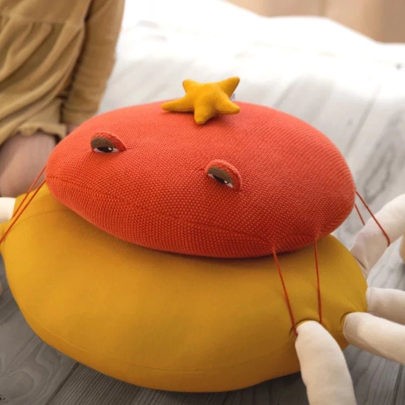 Cojín modular Puf grande cangrejo decorativo grande para niños - Coral - Sueños de Cigueña 