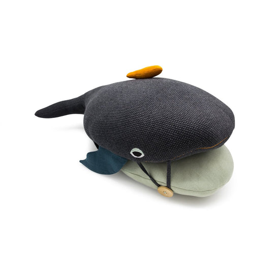 Cojín modular Puf grande de ballena para niños - Antracita - Sueños de Cigueña 