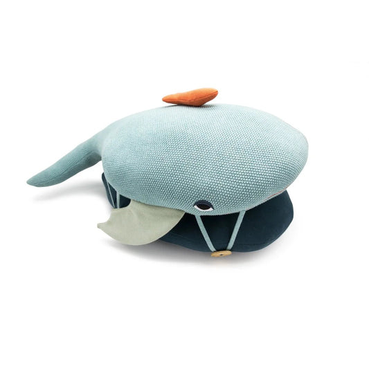Cojín modular Puf grande de ballena para niños - Azul - Sueños de Cigueña 