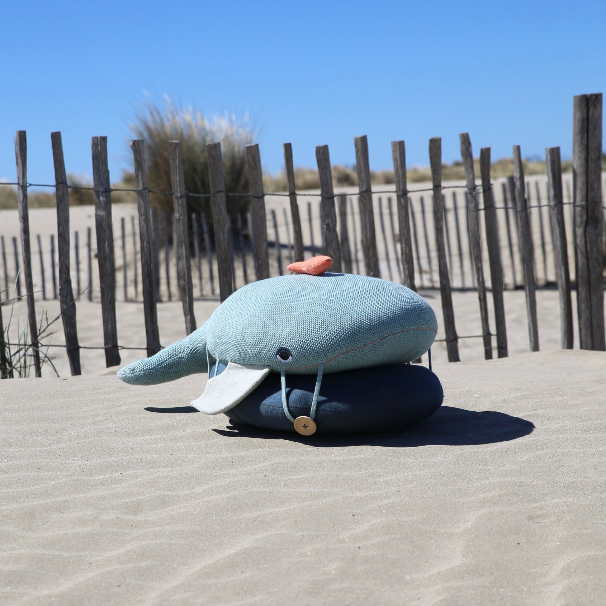 Cojín modular Puf grande de ballena para niños - Azul - Sueños de Cigueña 
