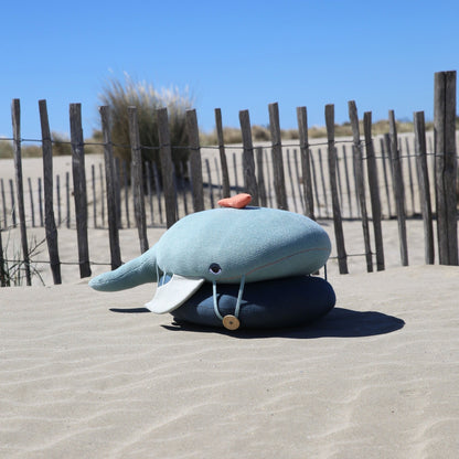 Cojín modular Puf grande de ballena para niños - Azul - Sueños de Cigueña 