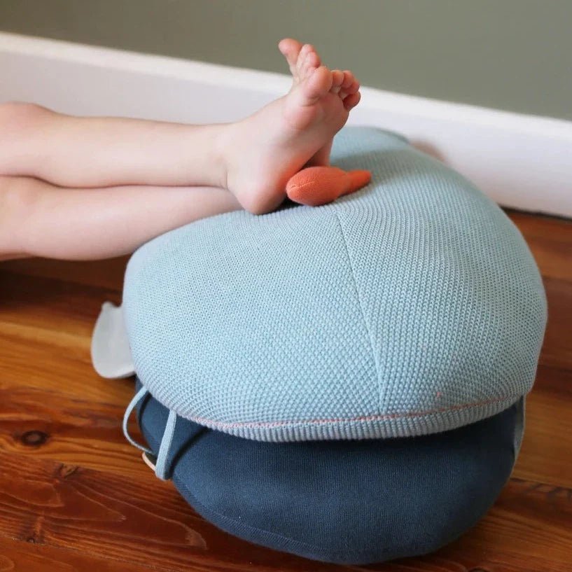 Cojín modular Puf grande de ballena para niños - Azul - Sueños de Cigueña 