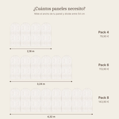 Cenefa de arco Rayas y Estrellas acuarela: packs de paneles