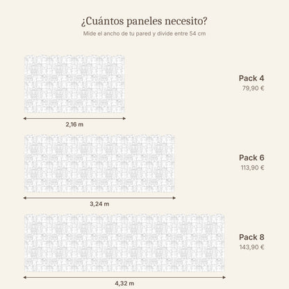 Cenefa de ondas Casitas gris: packs de paneles