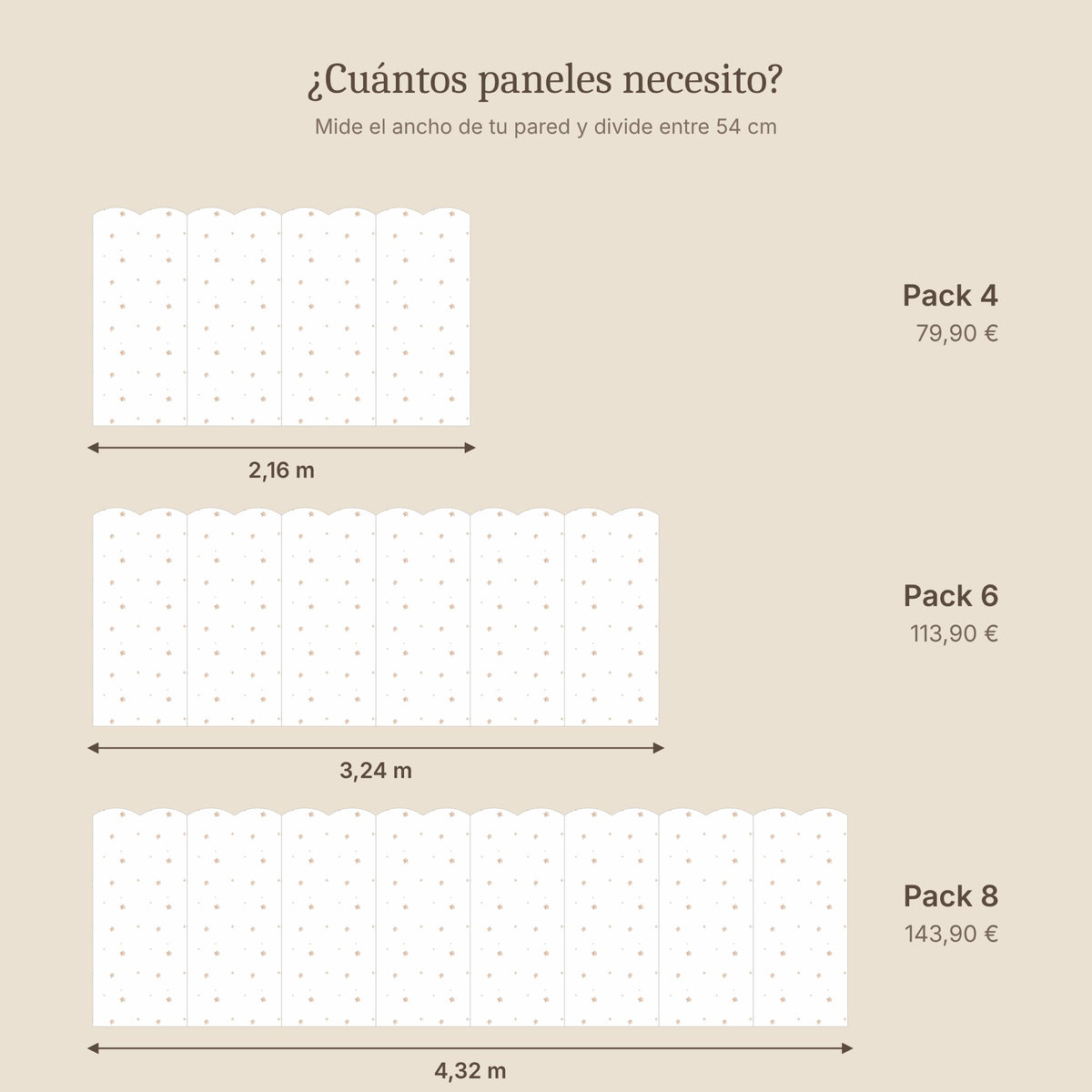 Cenefa de ondas Estrellas Sueños: packs de paneles