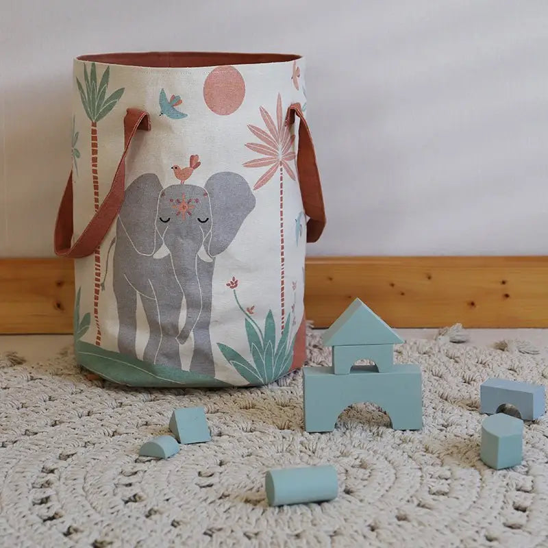Cesta de almacenaje para dormitorio infantil MALENA - Sueños de Cigueña