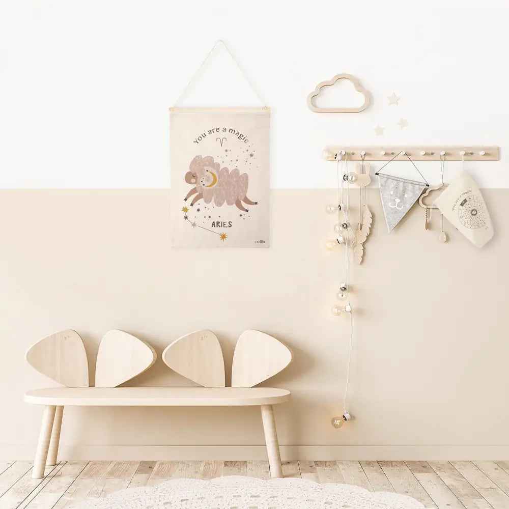 Déco murale chambre enfant zodiaque signe bélier LITTLE ARIES - Sueños de Cigueña