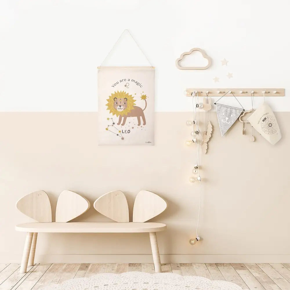 Déco murale chambre enfant zodiaque signe du lion LITTLE LEO - Sueños de Cigueña