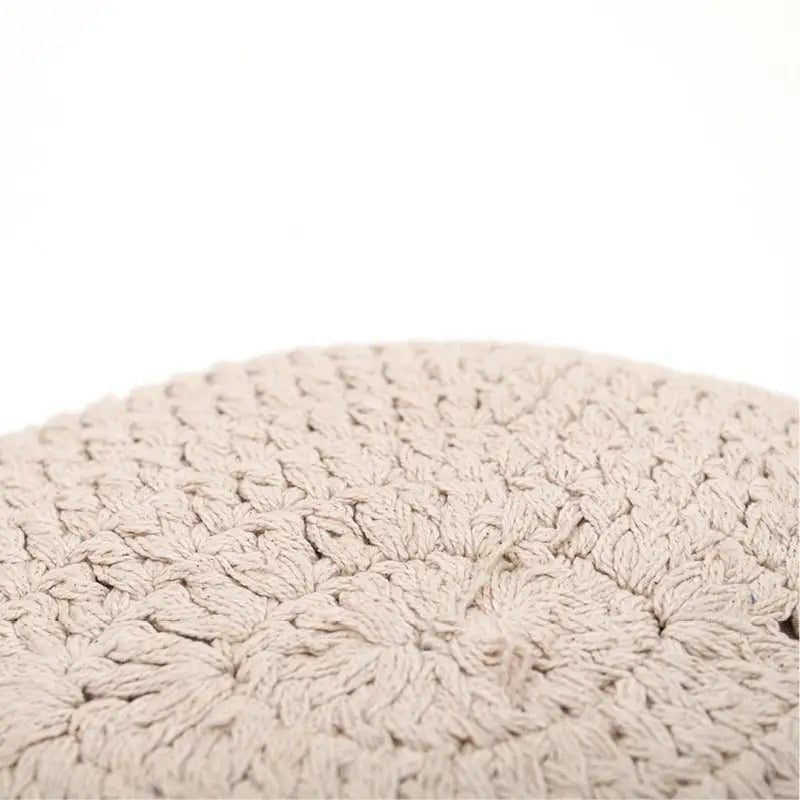 Cojín decorativo bohème algodo crochet PLUME ECRU - Sueños de Cigueña 