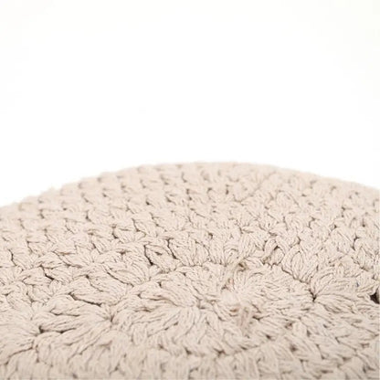 Cojín decorativo bohème algodo crochet PLUME ECRU - Sueños de Cigueña 