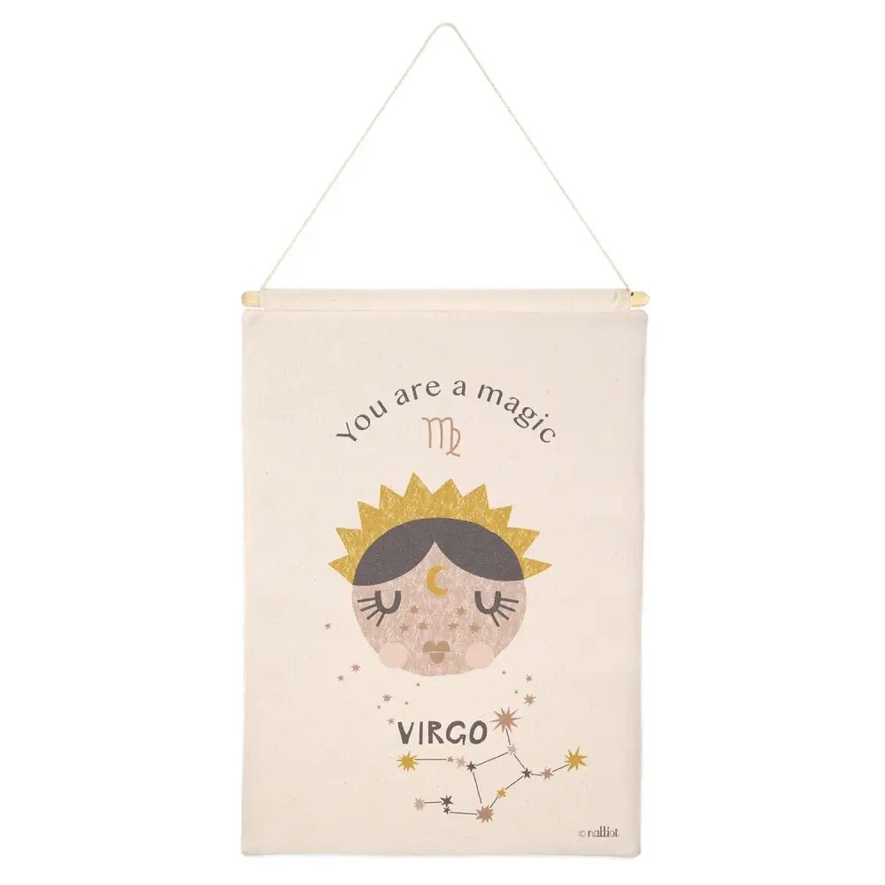 Mural habitación infantil zodíaco horóscopo LITTLE VIRGO - Sueños de Cigueña 