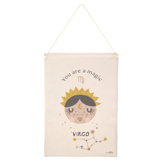 Mural habitación infantil zodíaco horóscopo LITTLE VIRGO - Sueños de Cigueña 