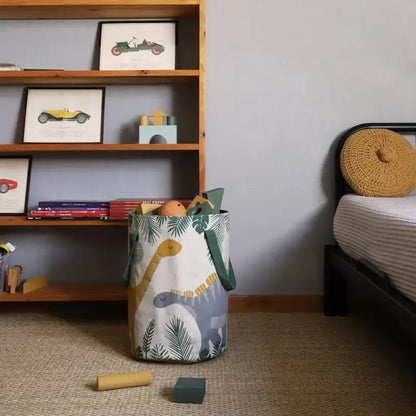Cesta de almacenaje dinosaurios SENSAKU para dormitorio infantil - Sueños de Cigueña 