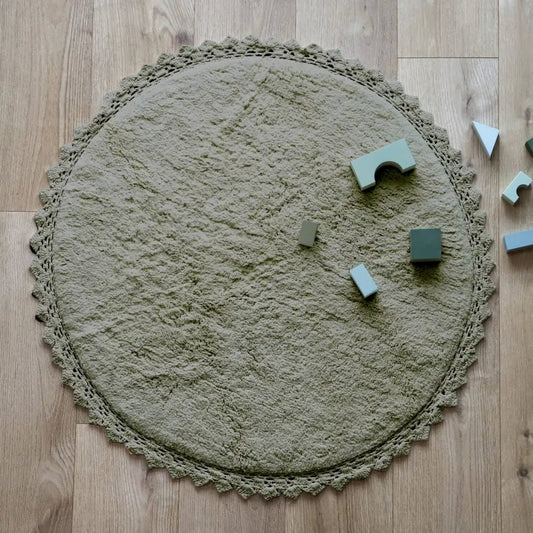 Alfombra Infantil 110 cm PERLA OLIVE - Sueños de Cigueña