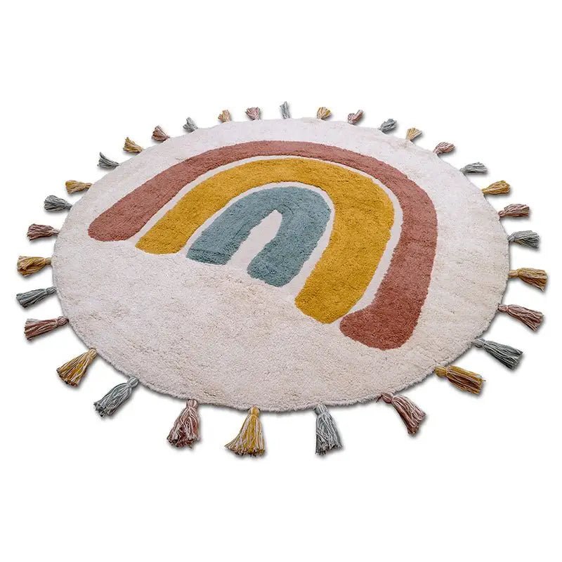 Alfombra Infantil 110 cm RAINBOW Algodón Lavable en lavadora - Sueños de Cigueña 