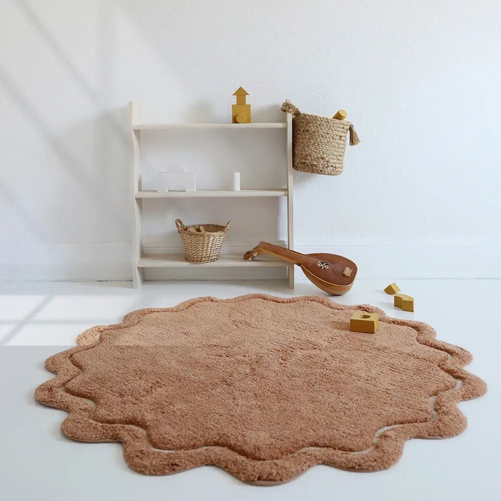 Alfombra Infantil 110 cm SWEET APRIL TOFFEE Algodón Lavable en lavadora - Sueños de Cigueña 